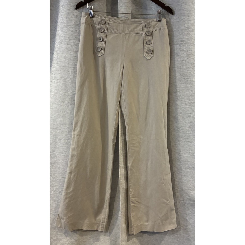 Y2K Banana Republic Trouser Pant Leg Work Office Vixen Size 6 Linen Blend